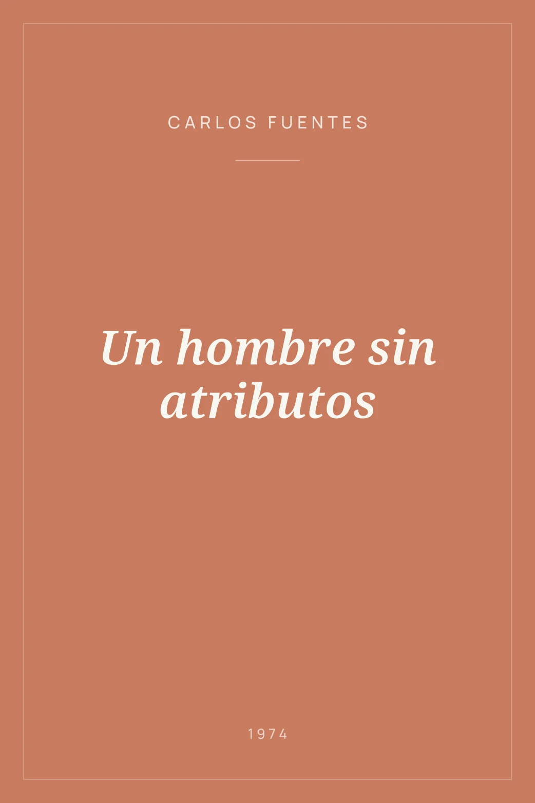 Portada de Un hombre sin atributos