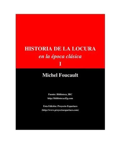 Portada de Historia de la locura en la época clásica