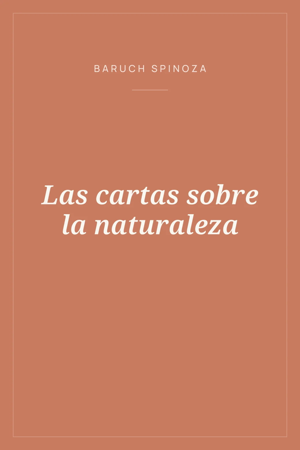 Portada de Las cartas sobre la naturaleza