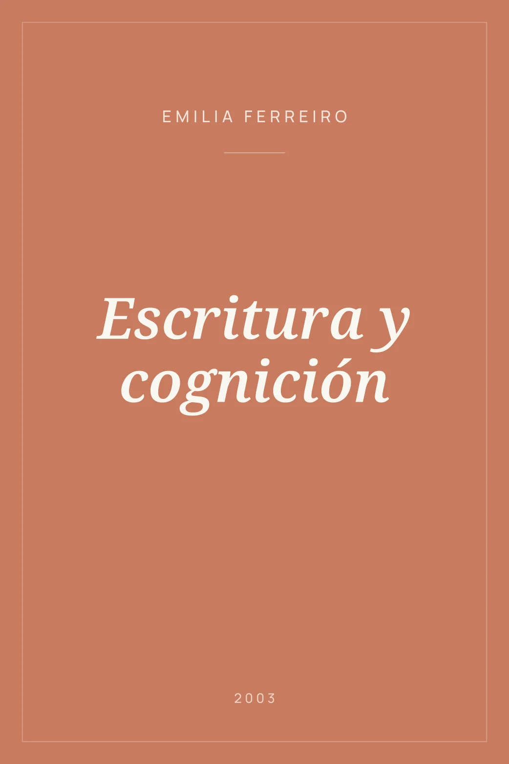 Portada de Escritura y cognición