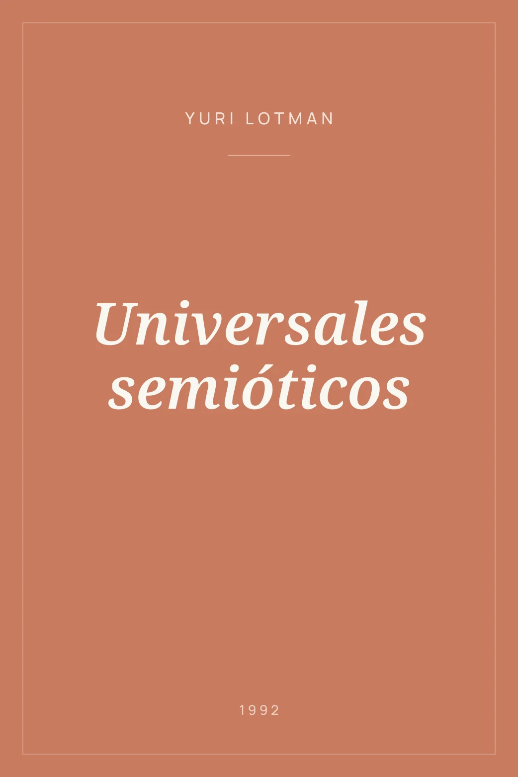 Portada de Universales semióticos