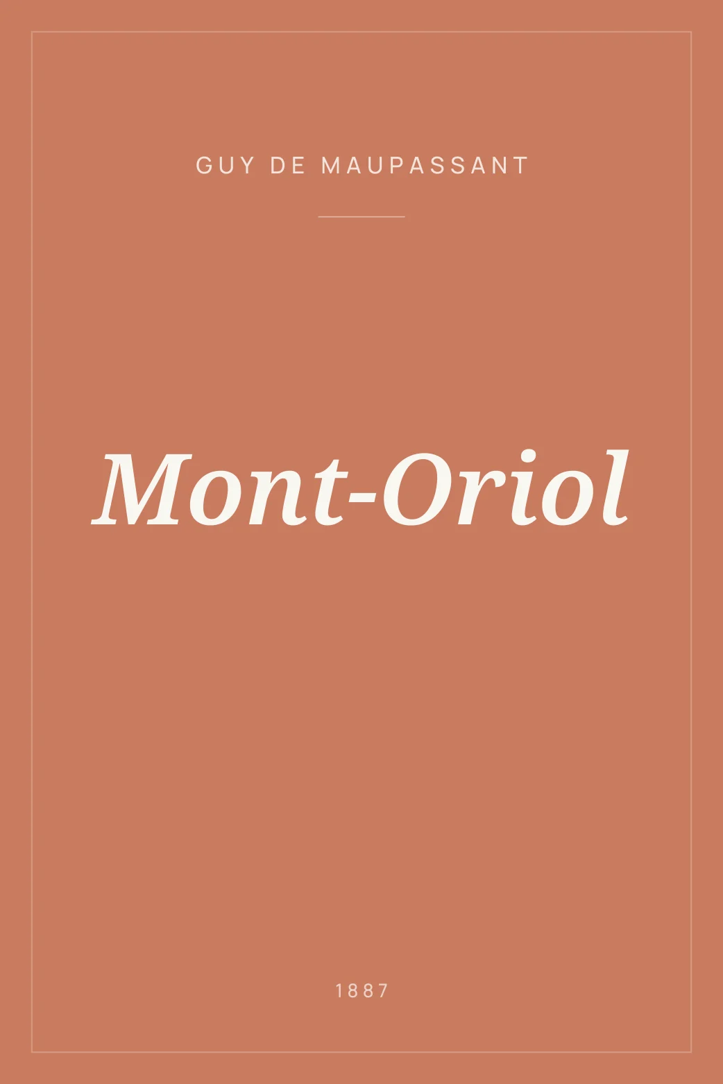 Portada de Mont-Oriol