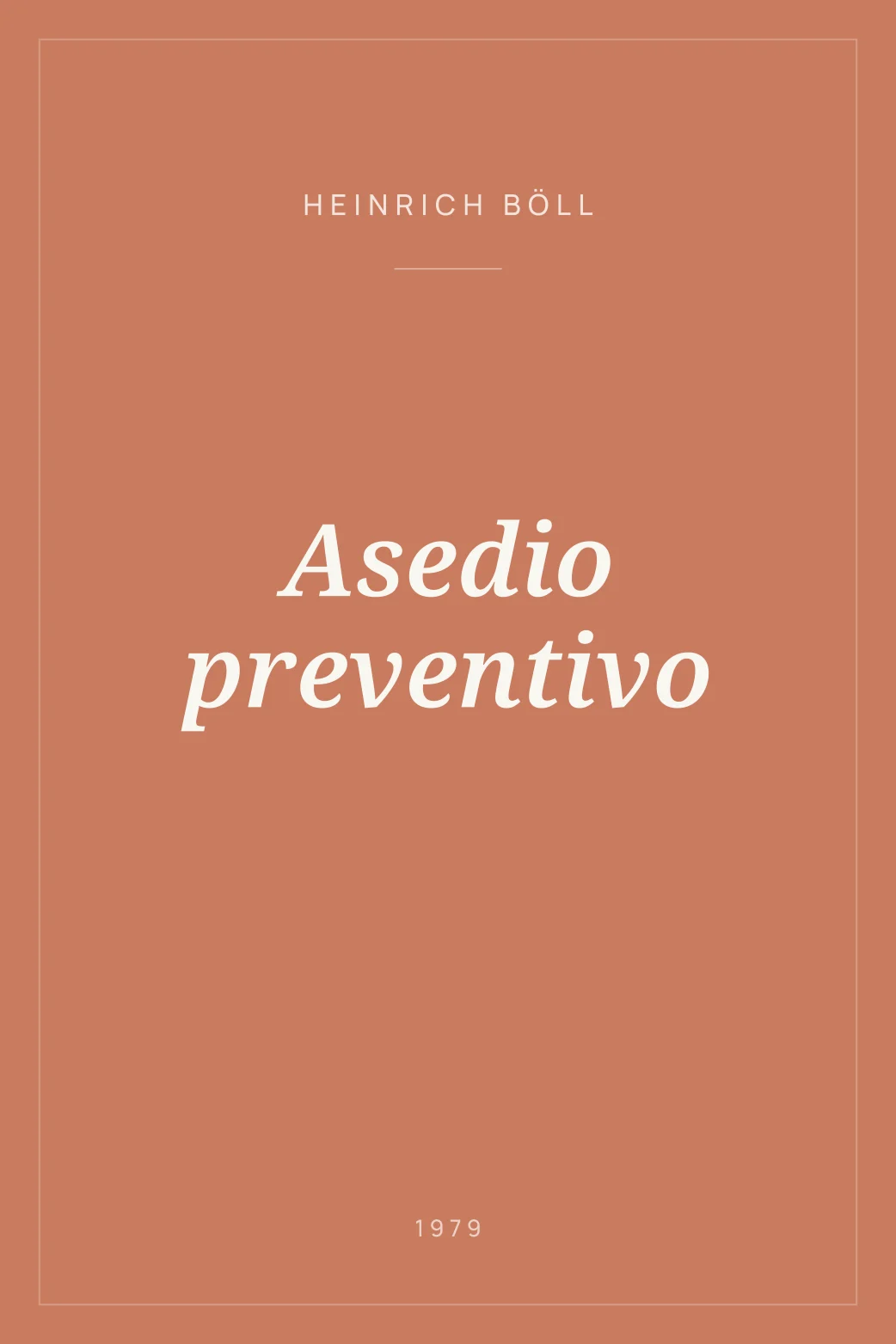 Portada de Asedio preventivo