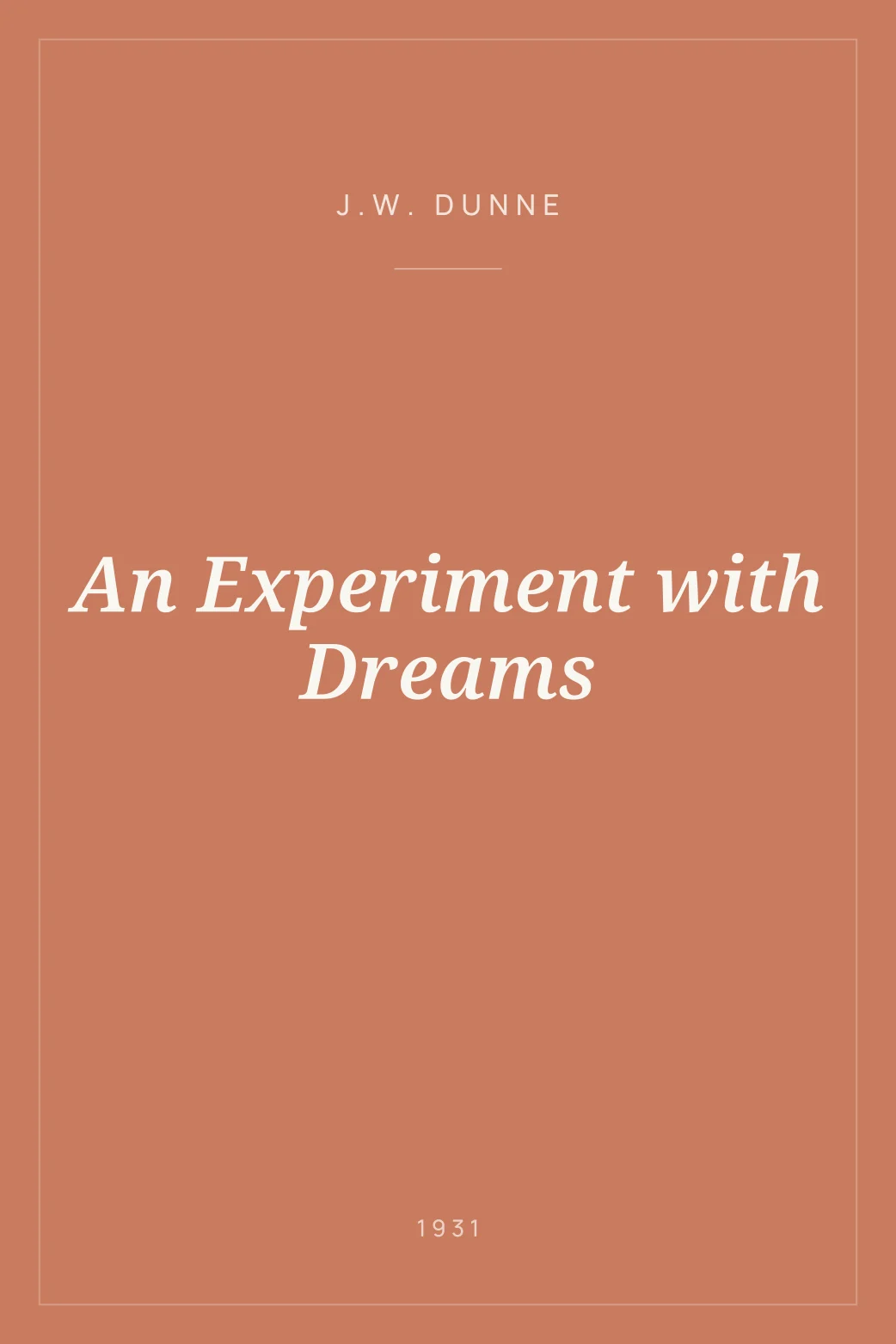 Portada de An Experiment with Dreams