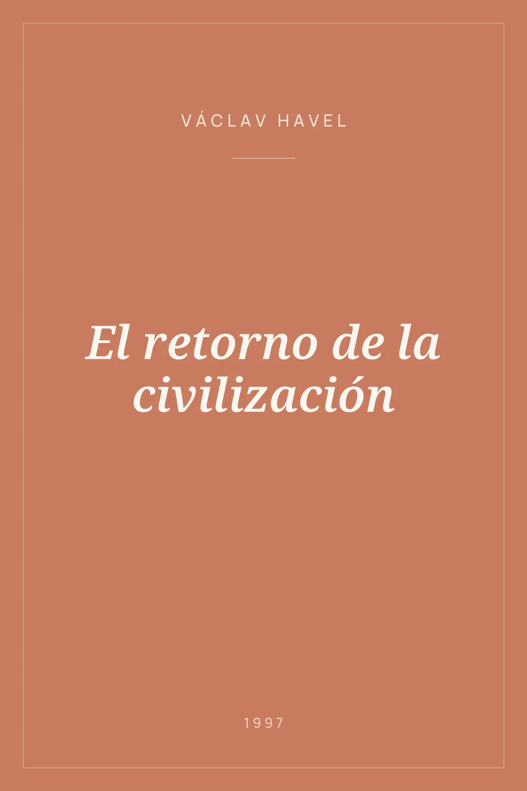 Portada de El retorno de la civilización