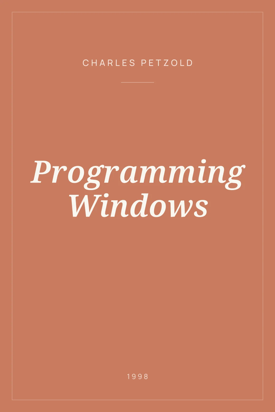 Portada de Programming Windows
