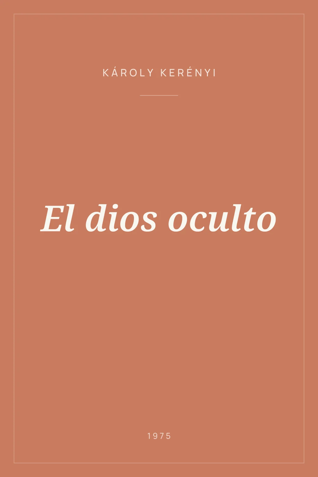 Portada de El dios oculto