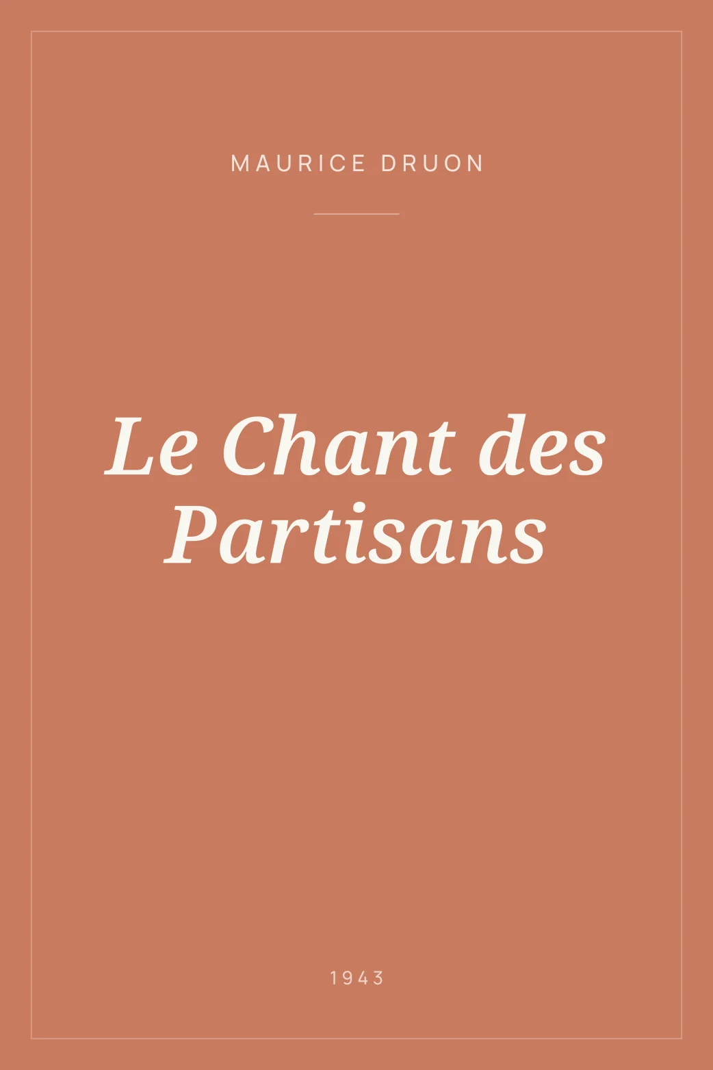 Portada de Le Chant des Partisans