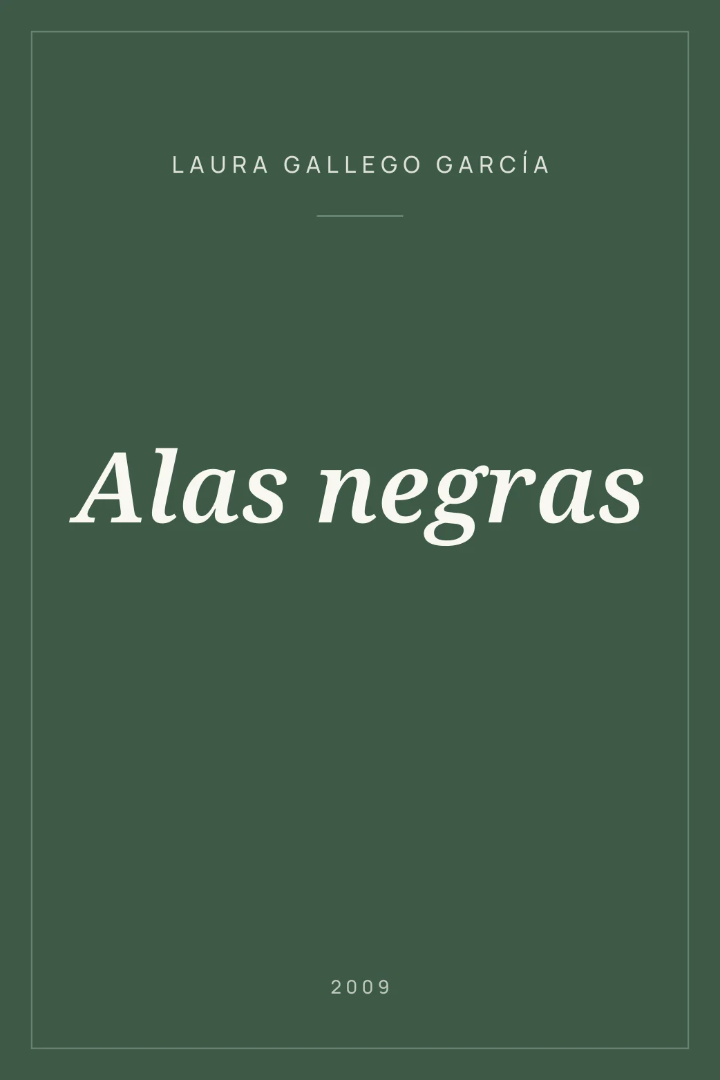 Portada de Alas negras