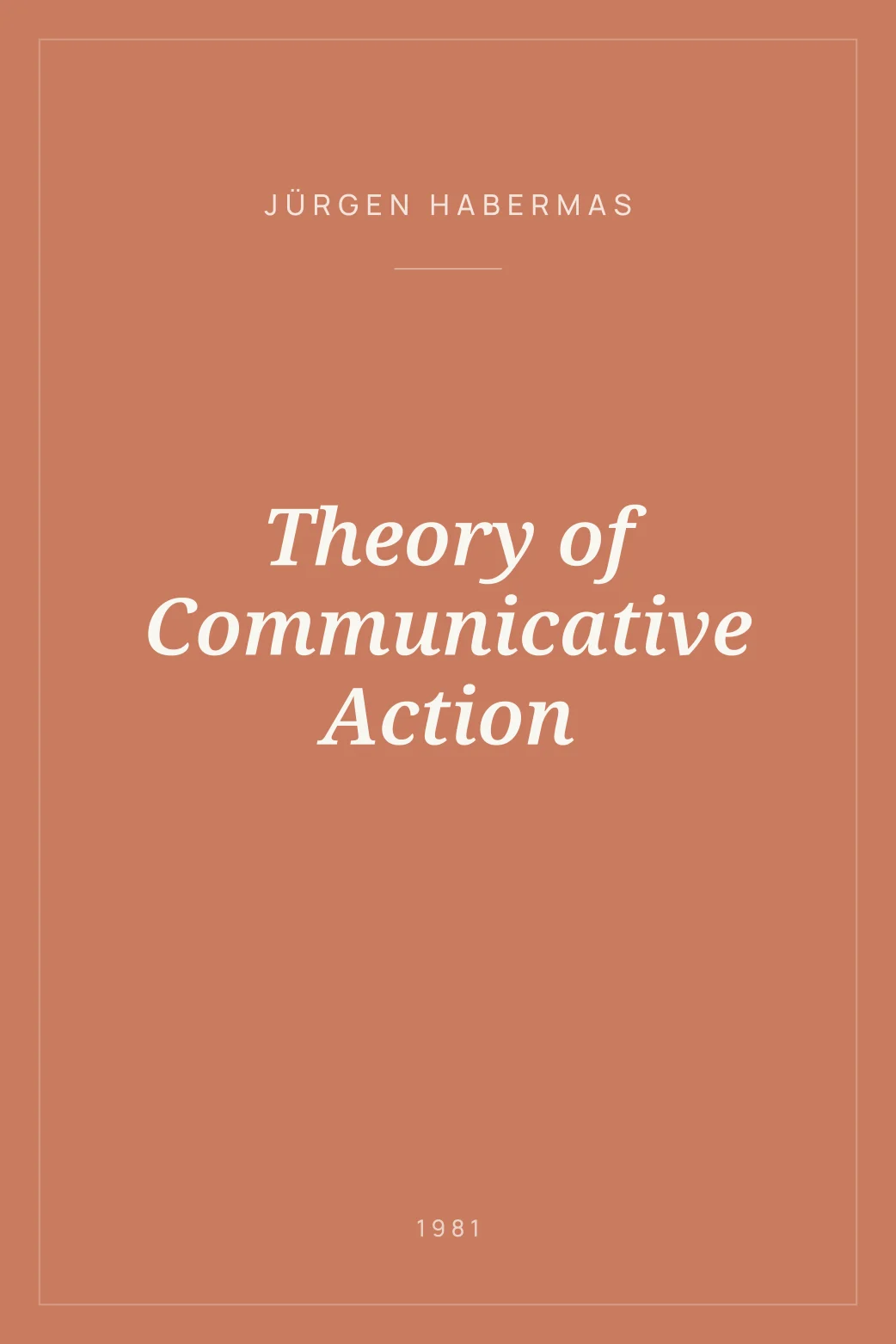 Portada de Theory of Communicative Action