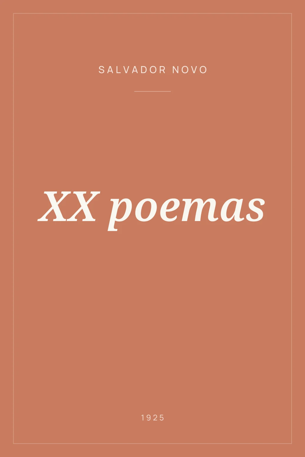 Portada de XX poemas