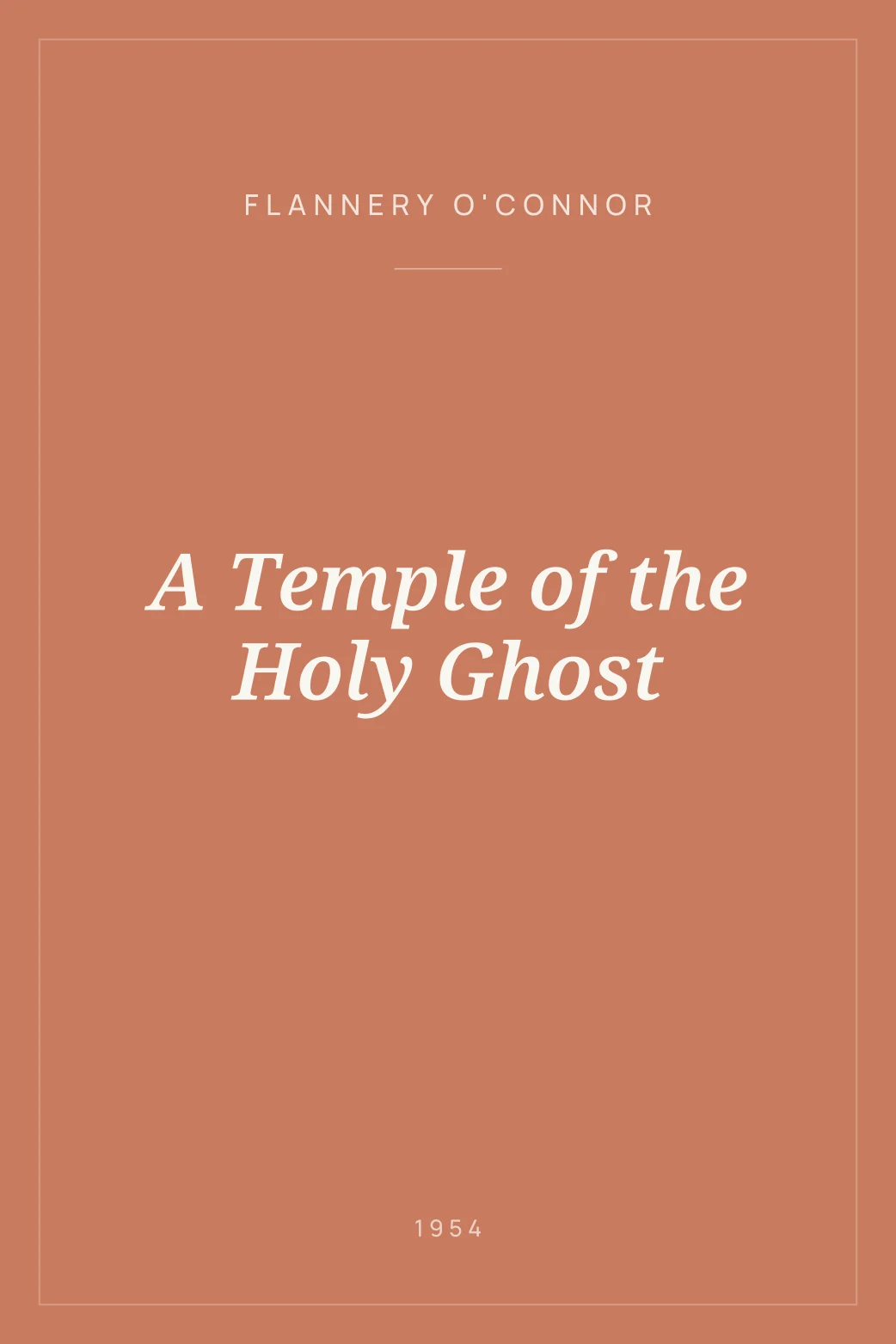Portada de A Temple of the Holy Ghost