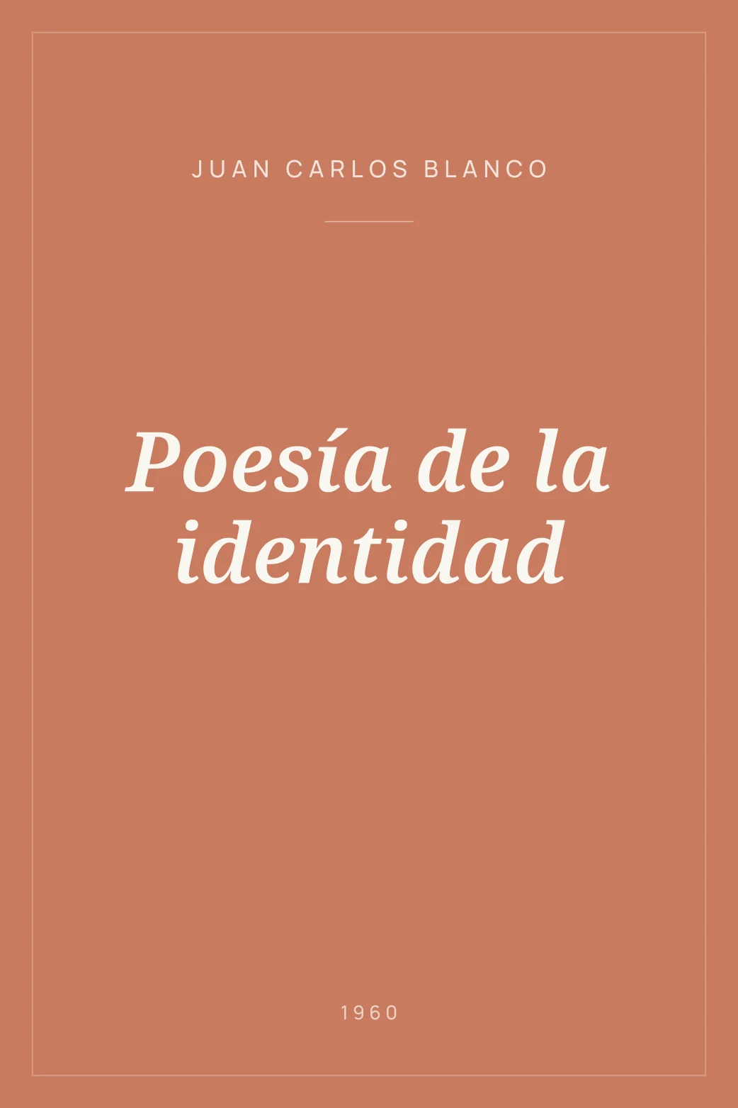 Portada de Poesía de la identidad