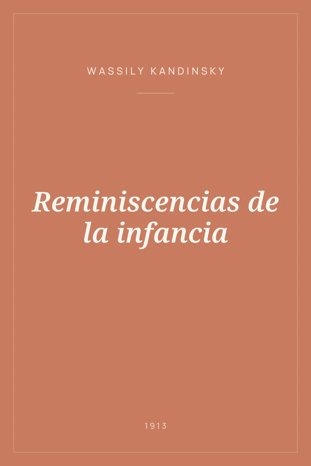 Portada de Reminiscencias de la infancia