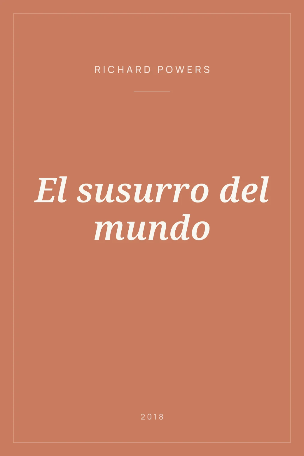 Portada de El susurro del mundo