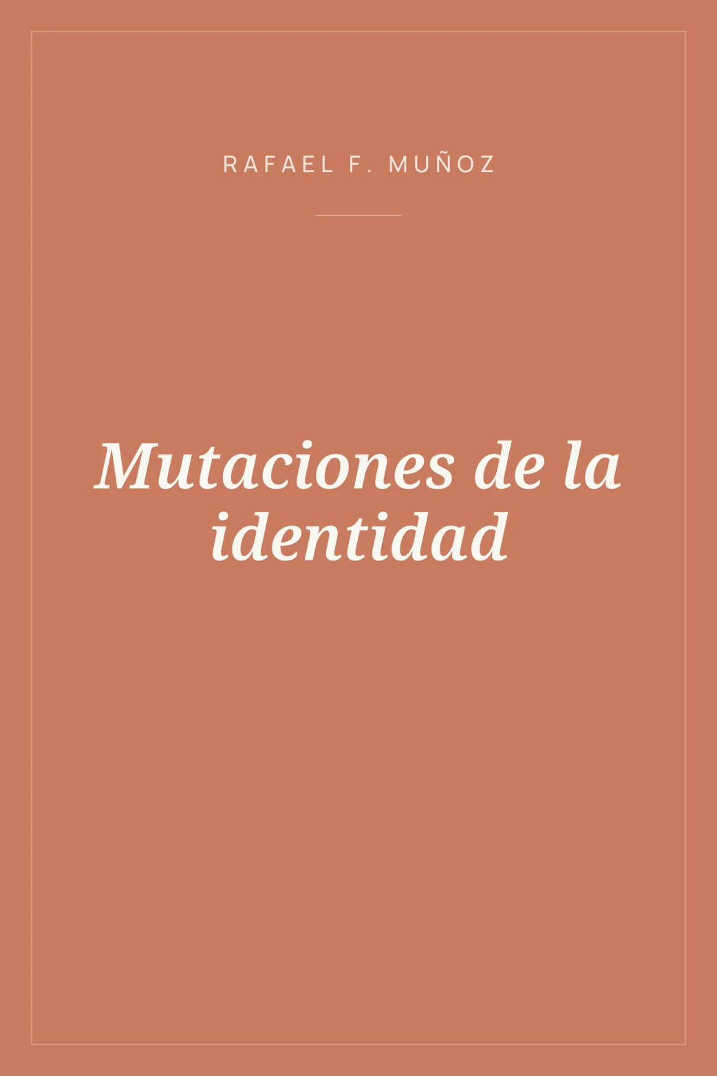Portada de Mutaciones de la identidad