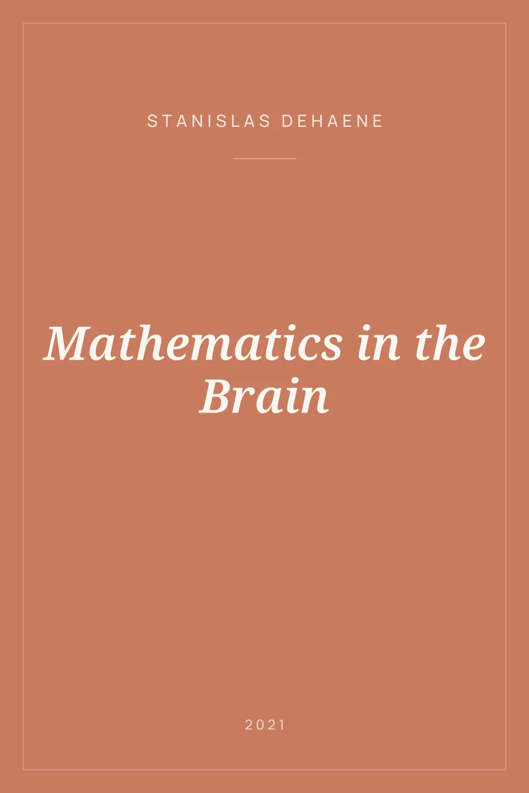 Portada de Mathematics in the Brain