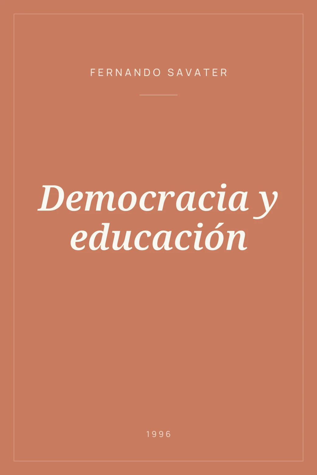 Portada de Democracia y educación