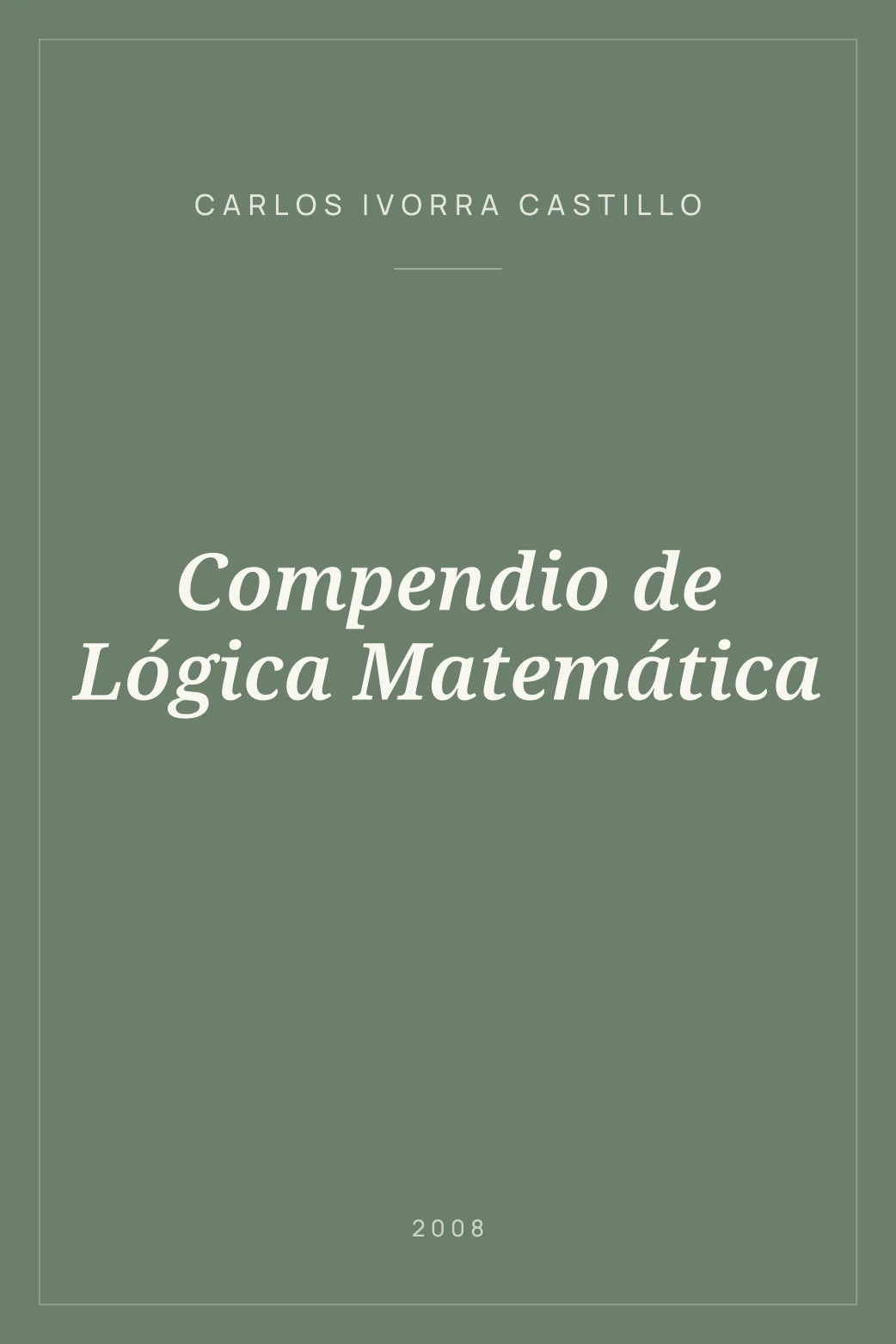 Portada de Compendio de Lógica Matemática