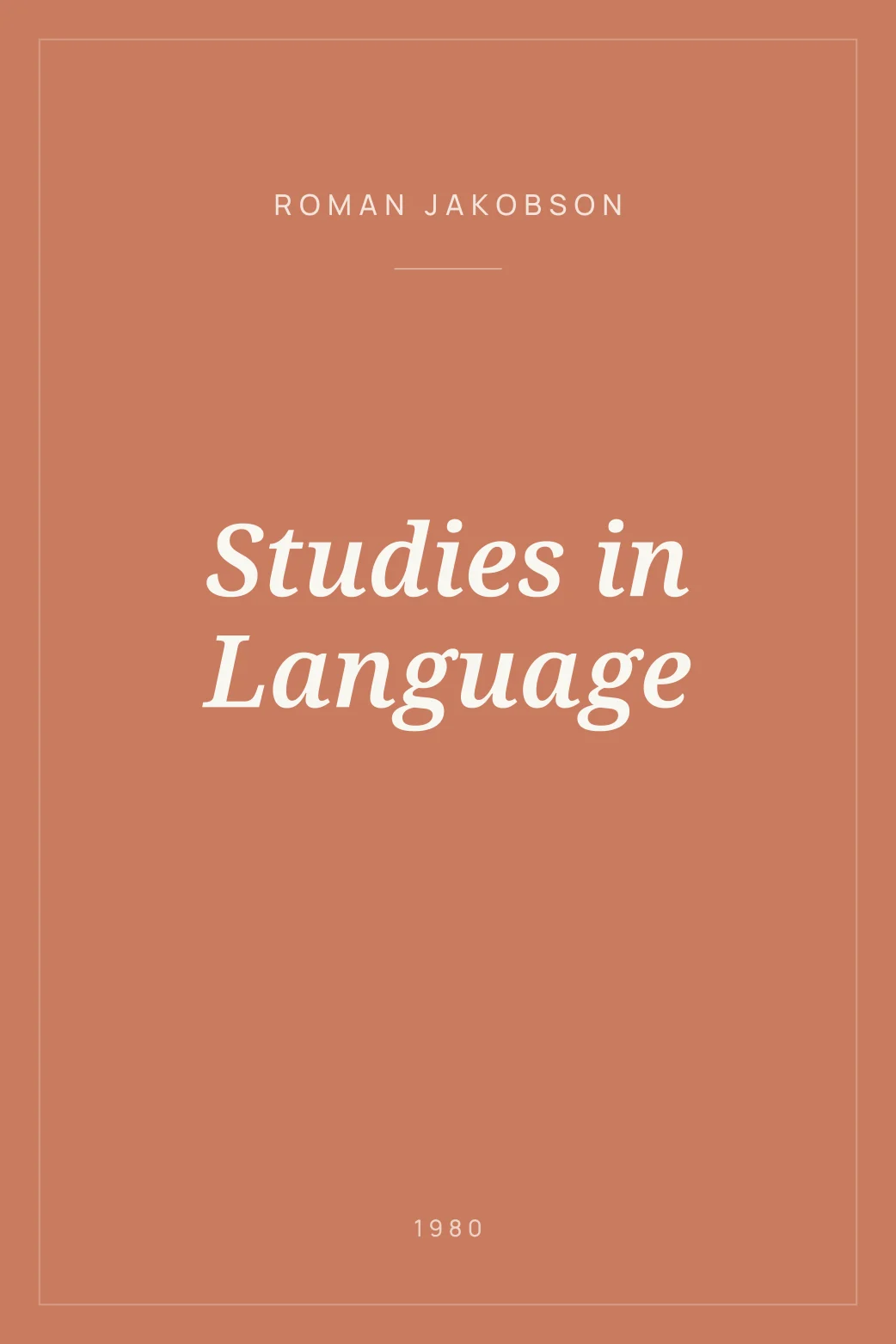 Portada de Studies in Language