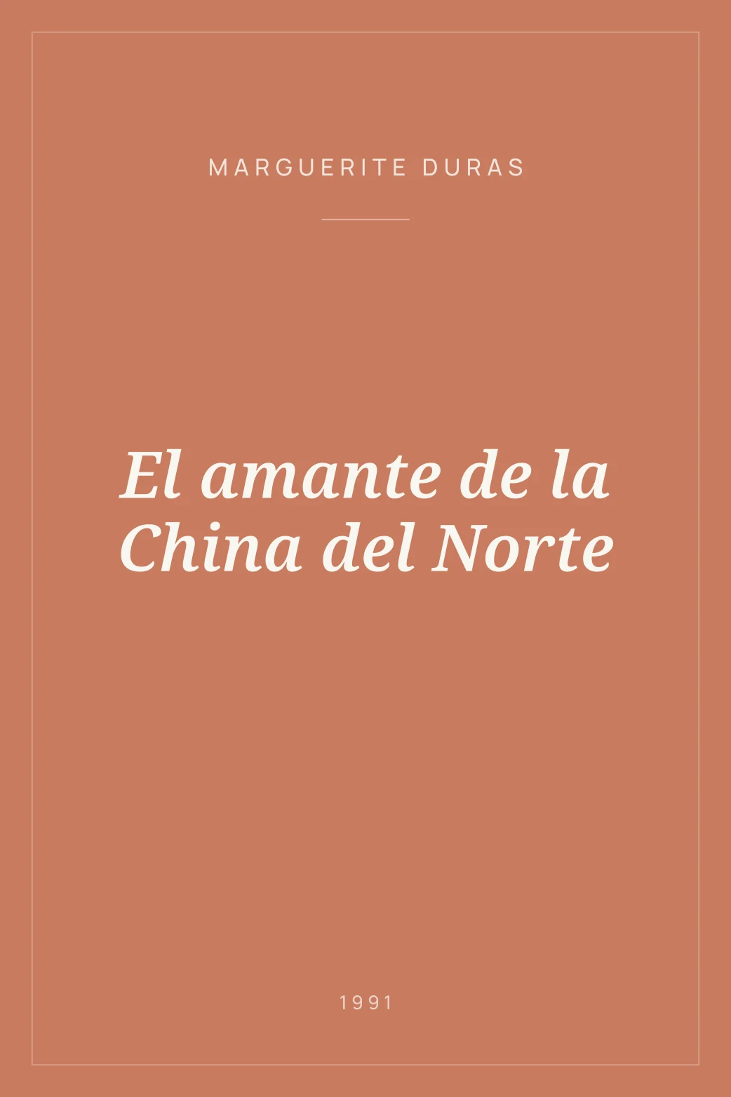 Portada de El amante de la China del Norte