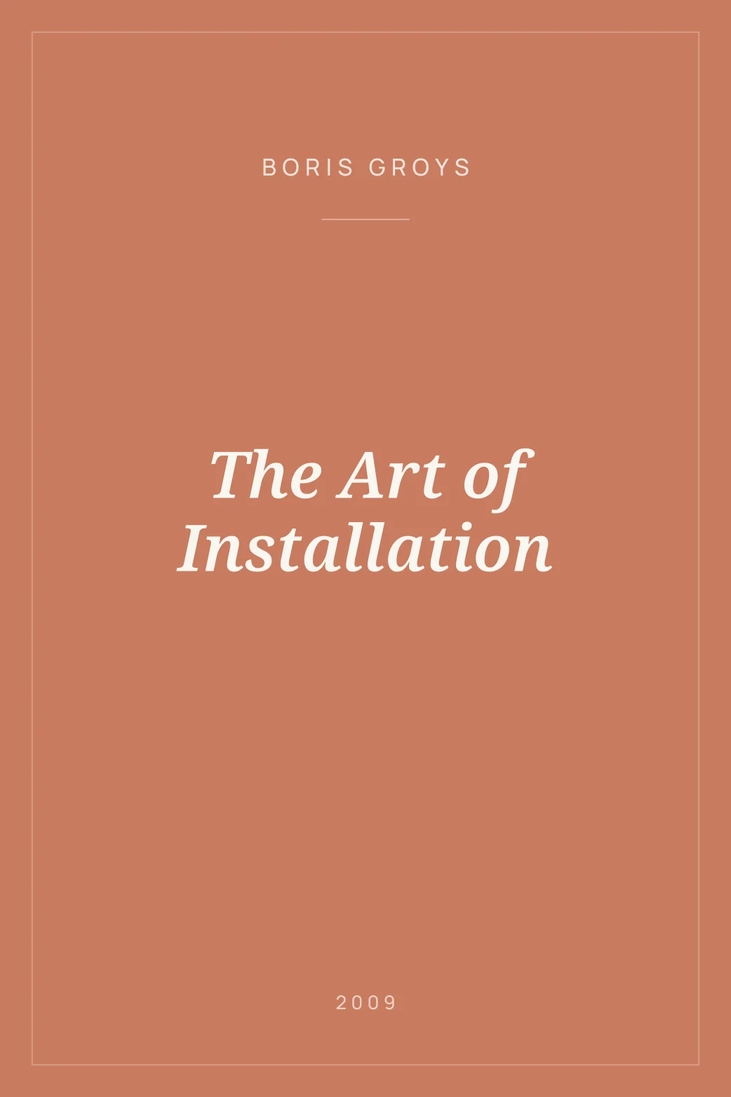 Portada de The Art of Installation
