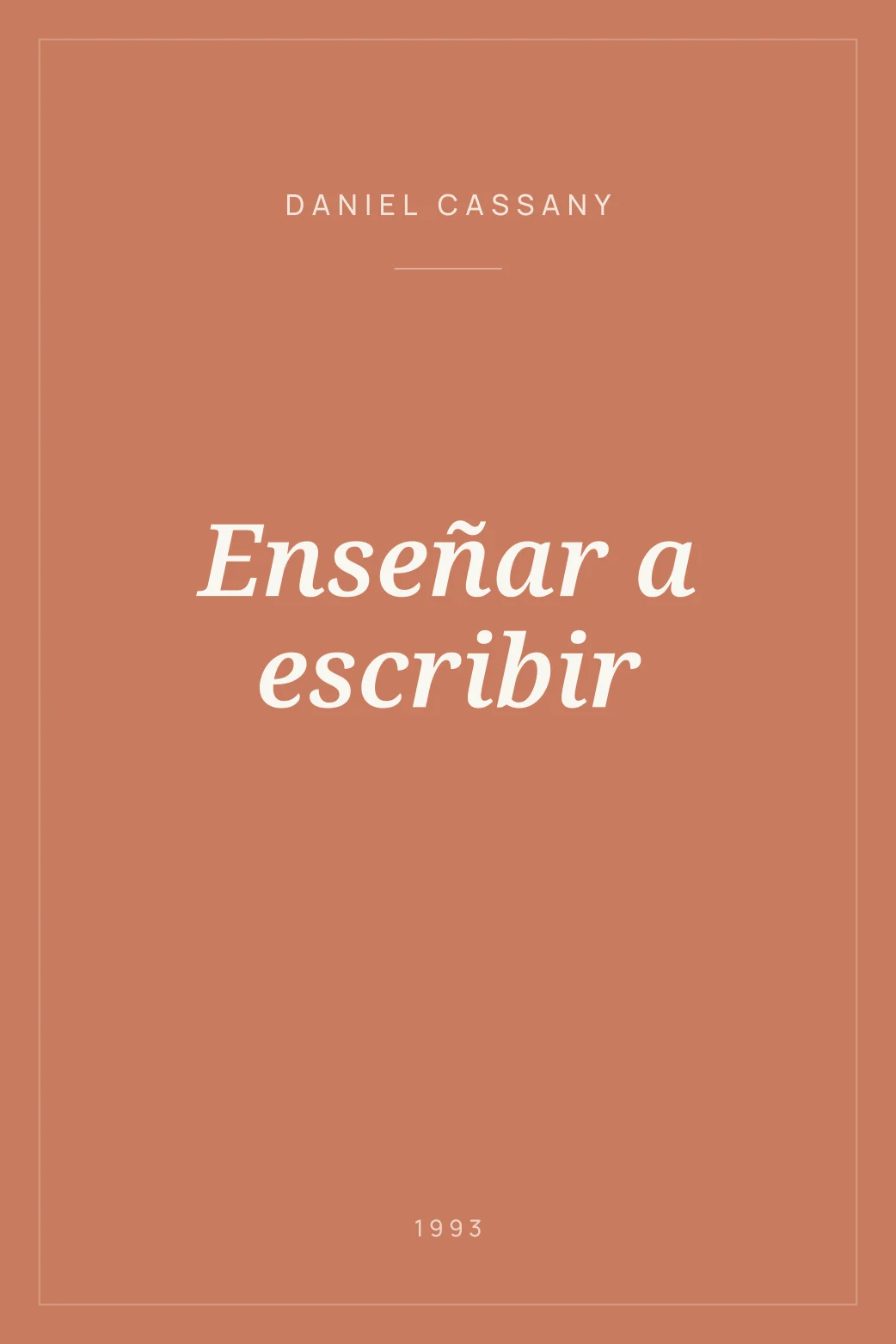 Portada de Enseñar a escribir