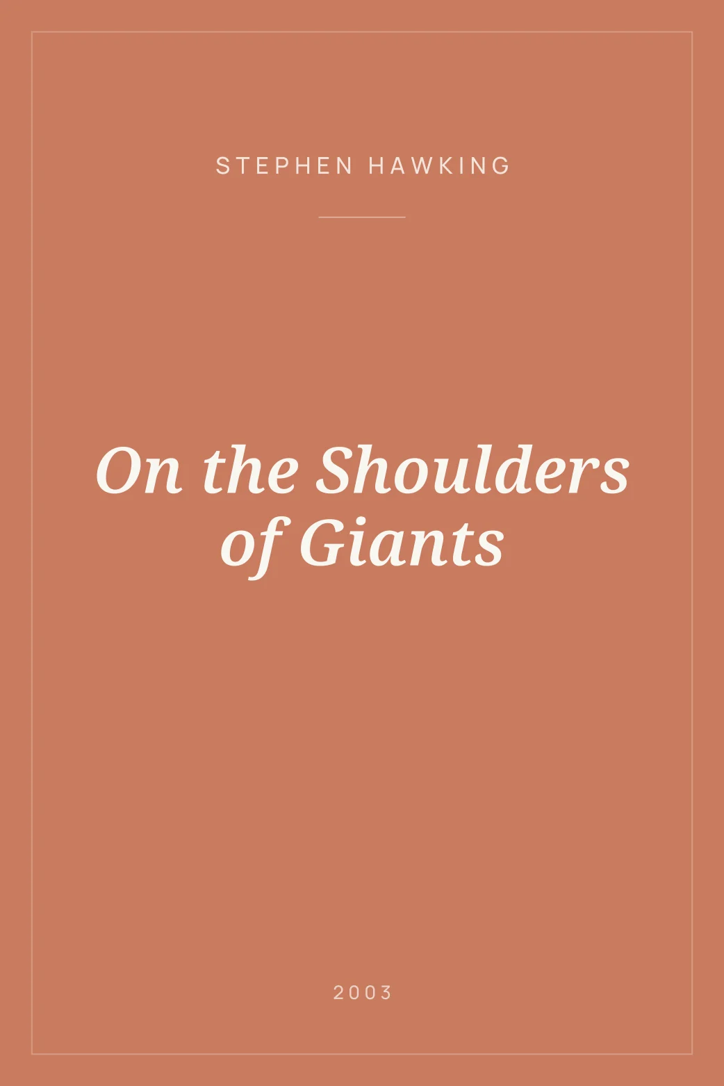 Portada de On the Shoulders of Giants