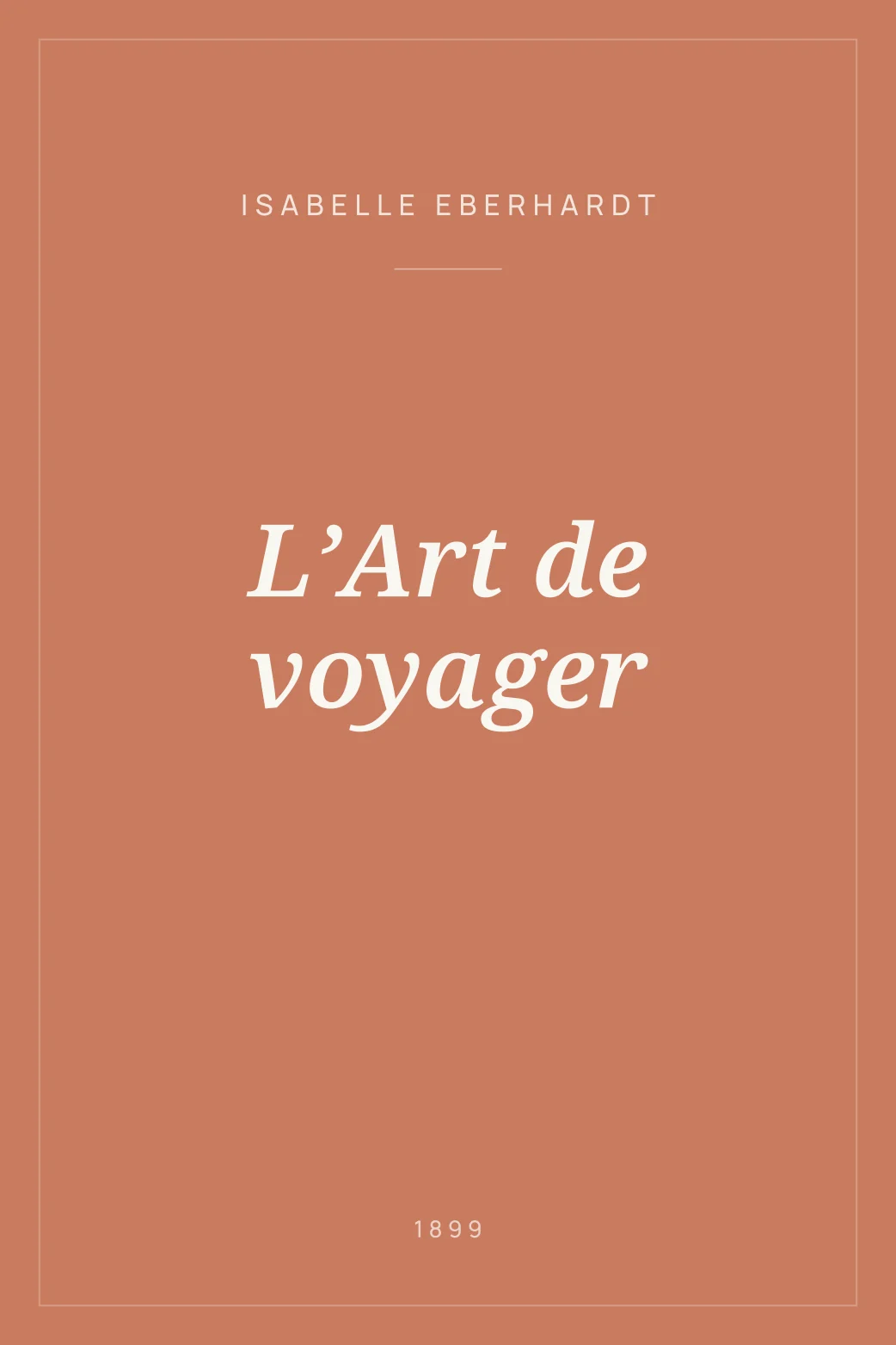 Portada de L’Art de voyager