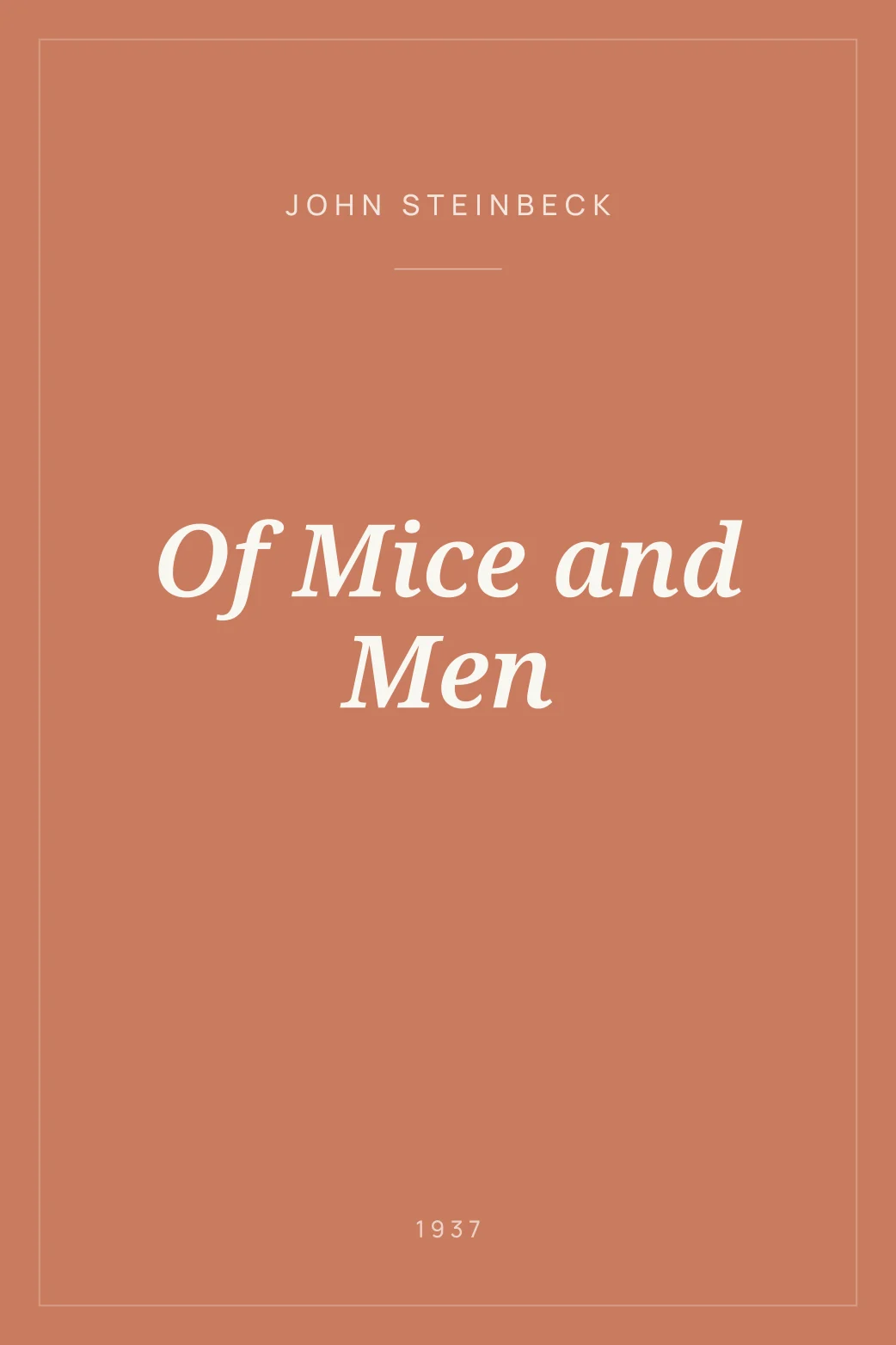 Portada de Of Mice and Men