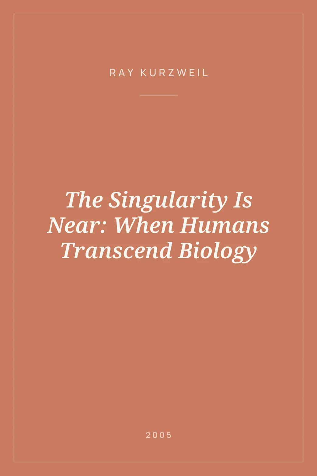 Portada de The Singularity Is Near: When Humans Transcend Biology
