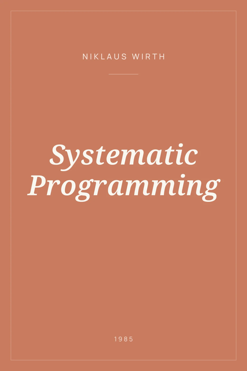 Portada de Systematic Programming