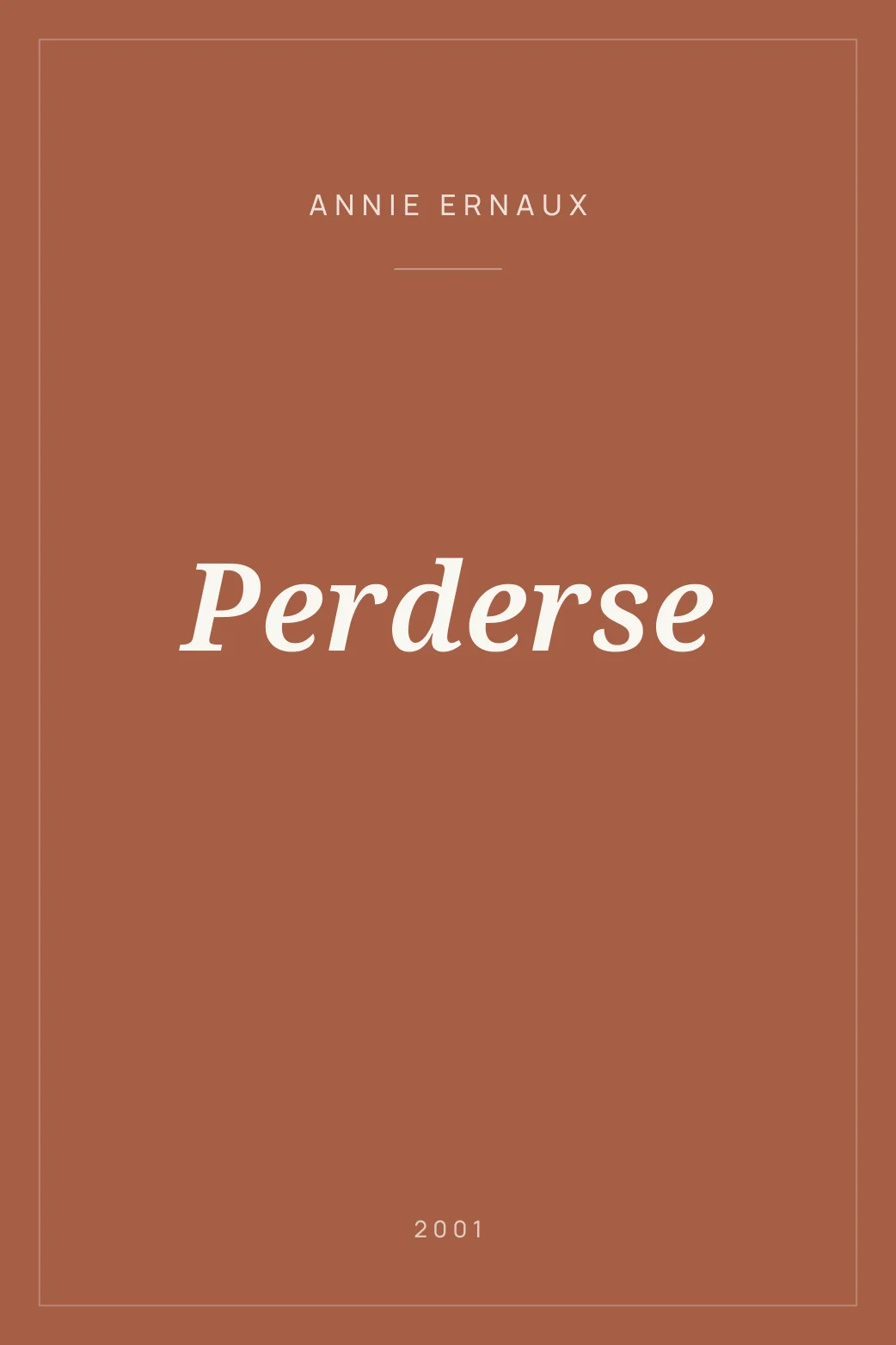 Portada de Perderse