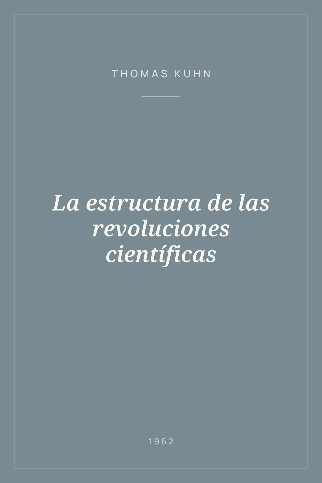 Portada de La estructura de las revoluciones científicas