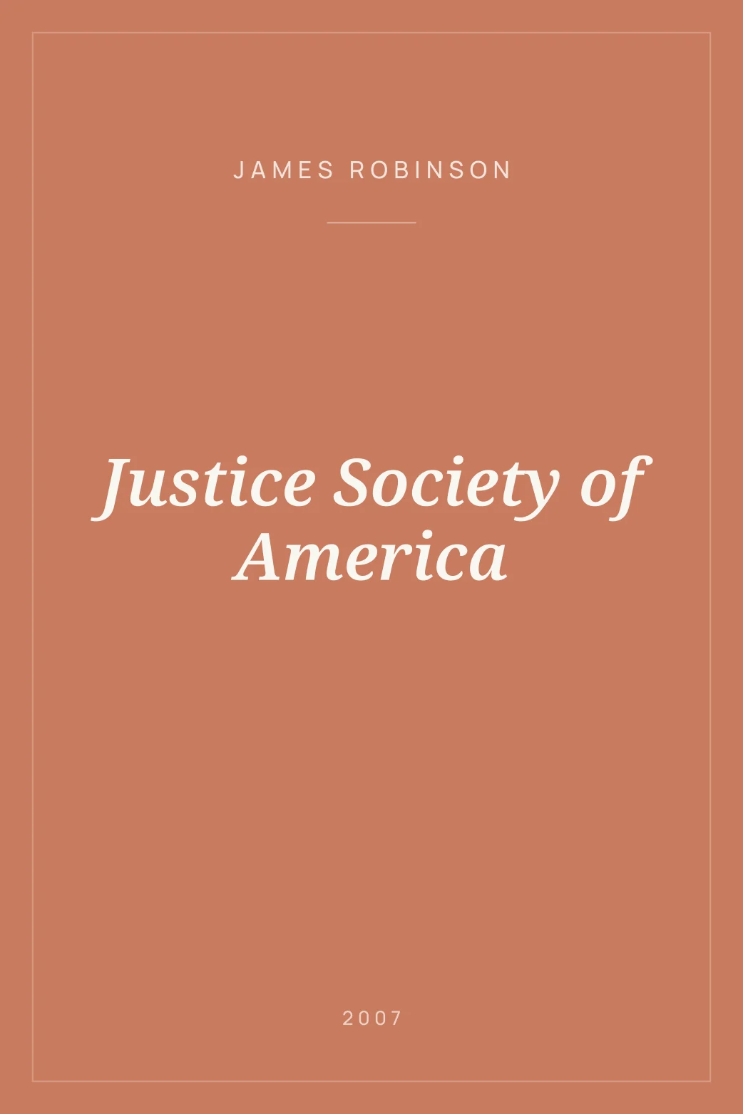 Portada de Justice Society of America