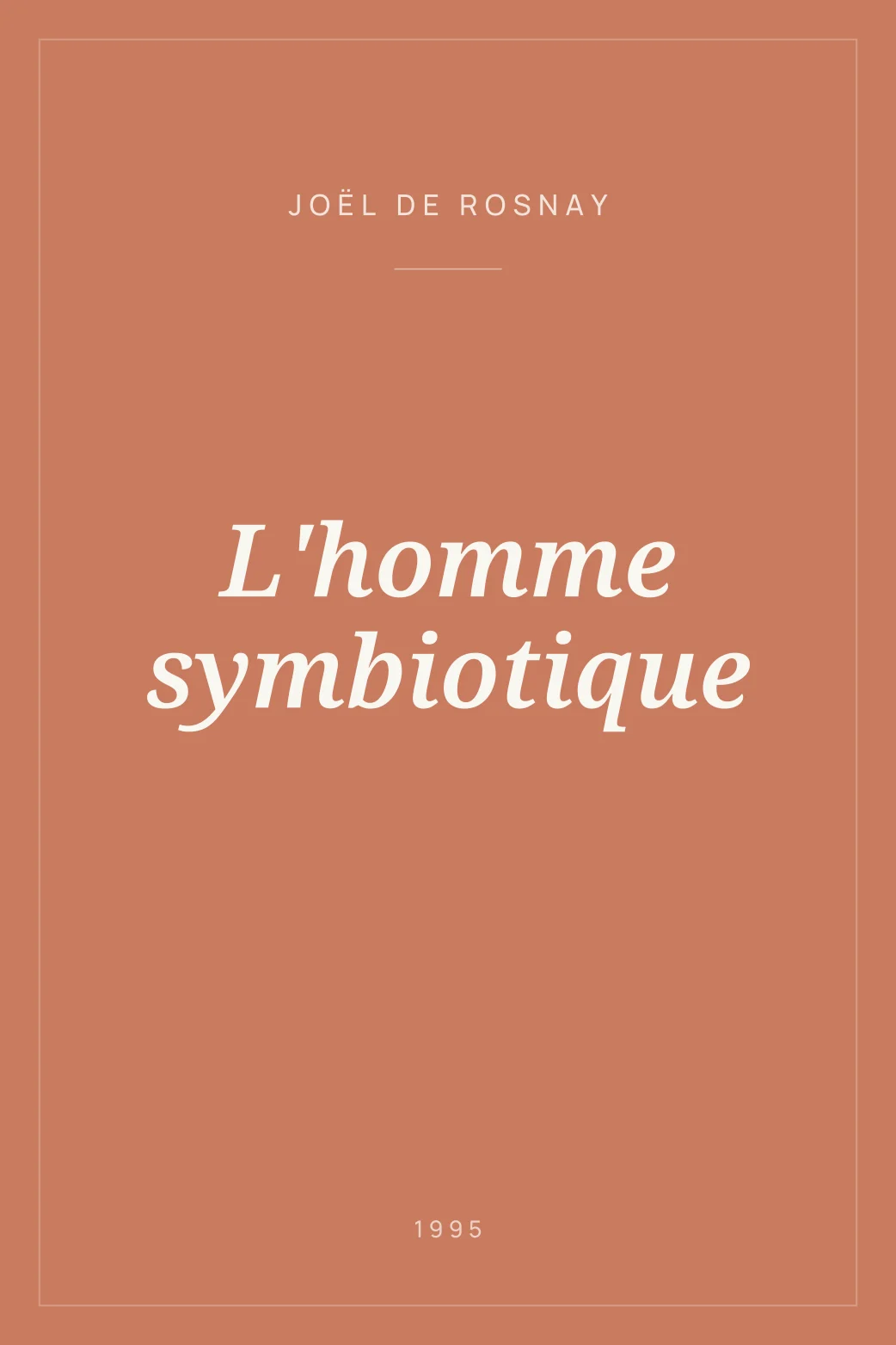 Portada de L'homme symbiotique