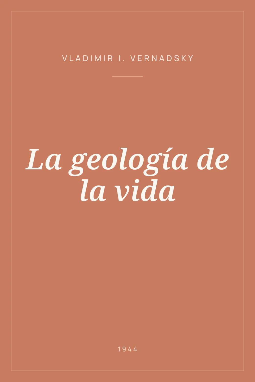 Portada de La geología de la vida