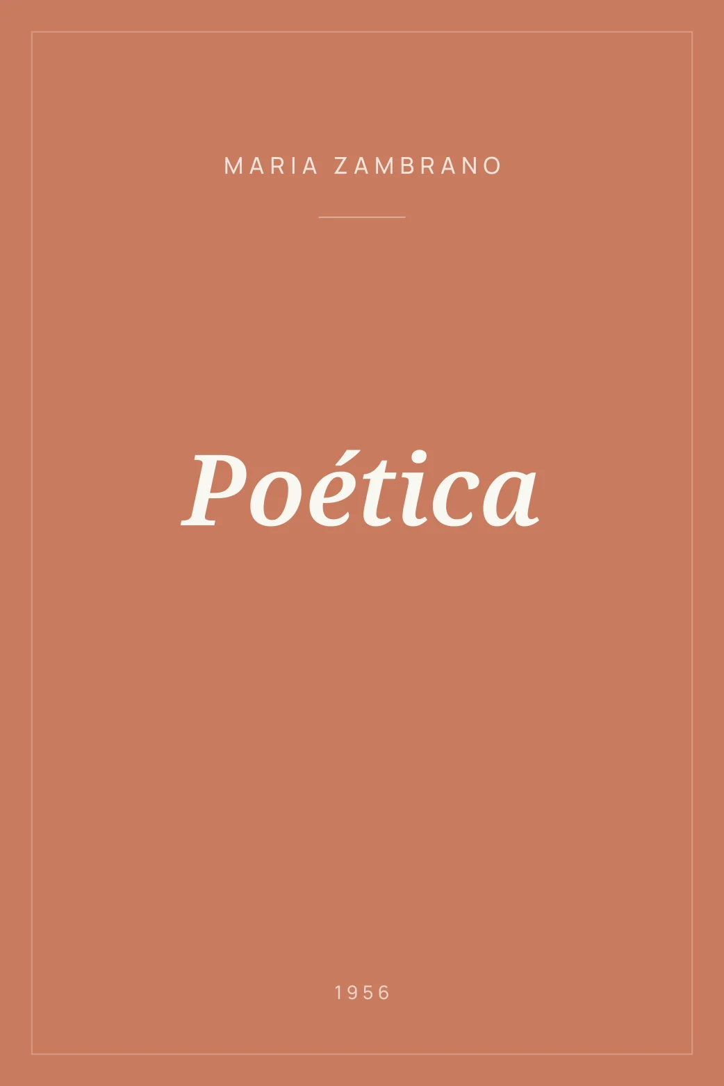 Portada de Poética
