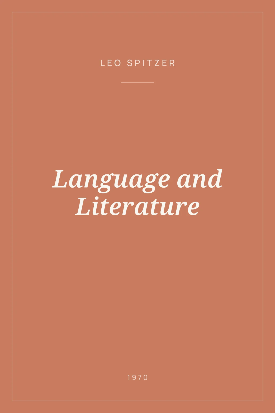 Portada de Language and Literature
