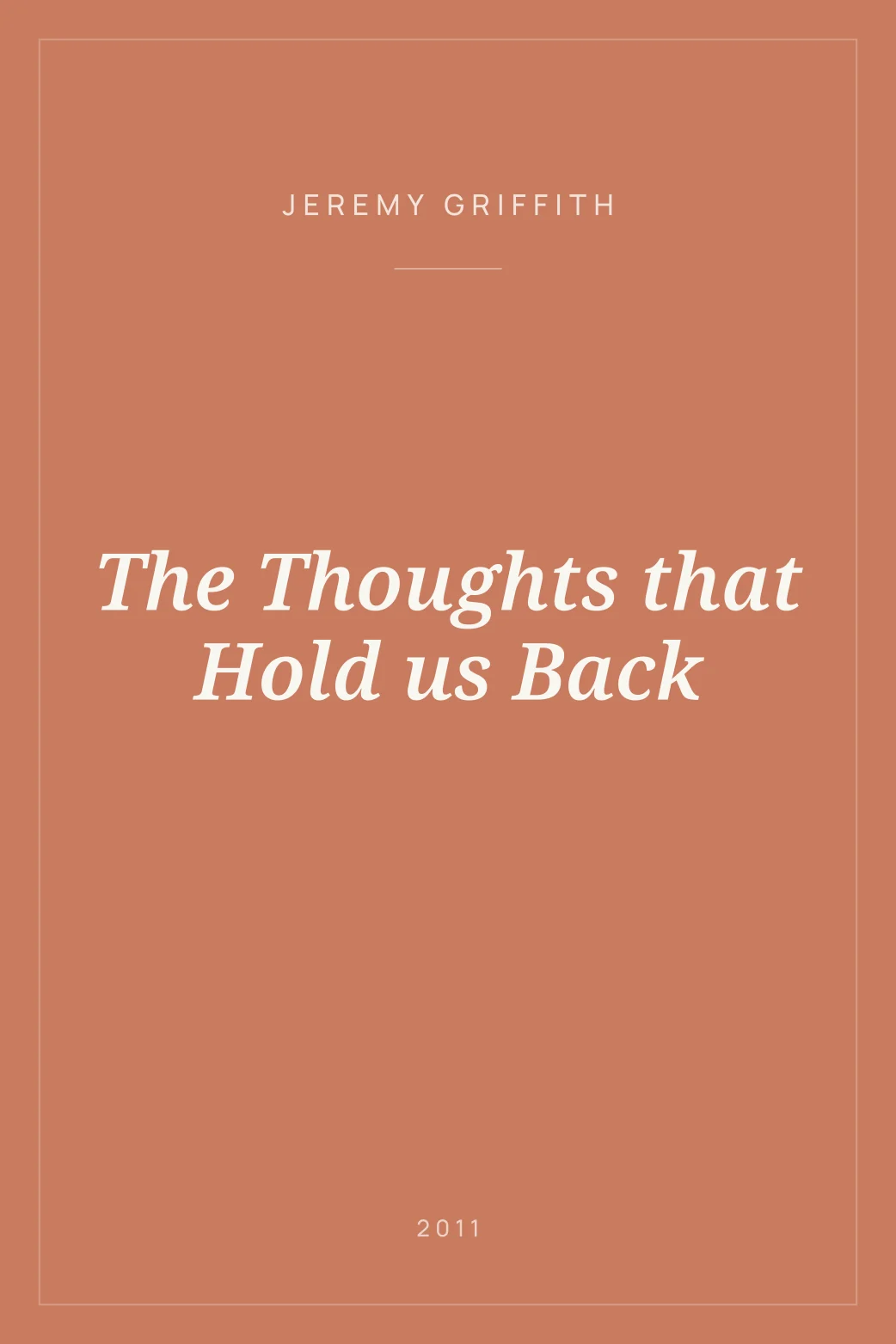Portada de The Thoughts that Hold us Back