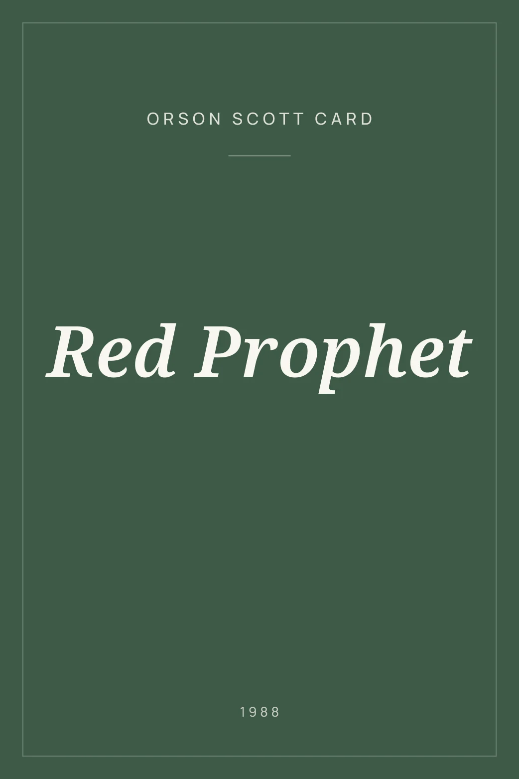 Portada de Red Prophet