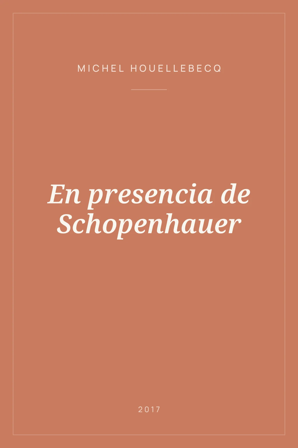 Portada de En presencia de Schopenhauer