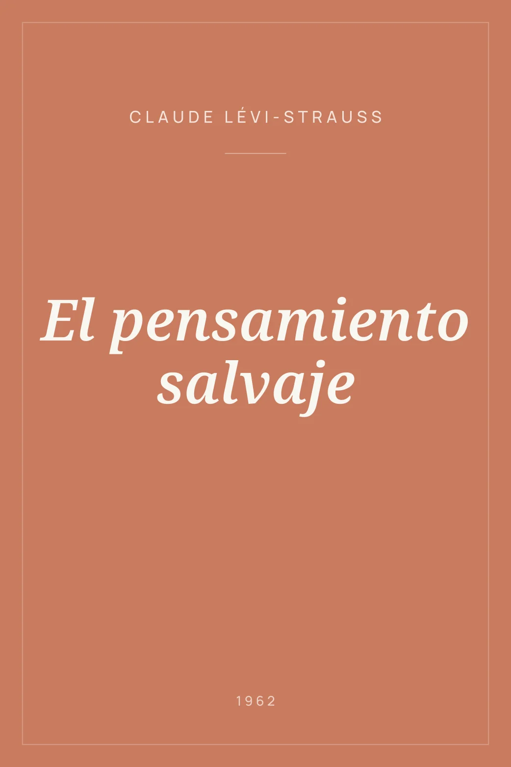 Portada de El pensamiento salvaje