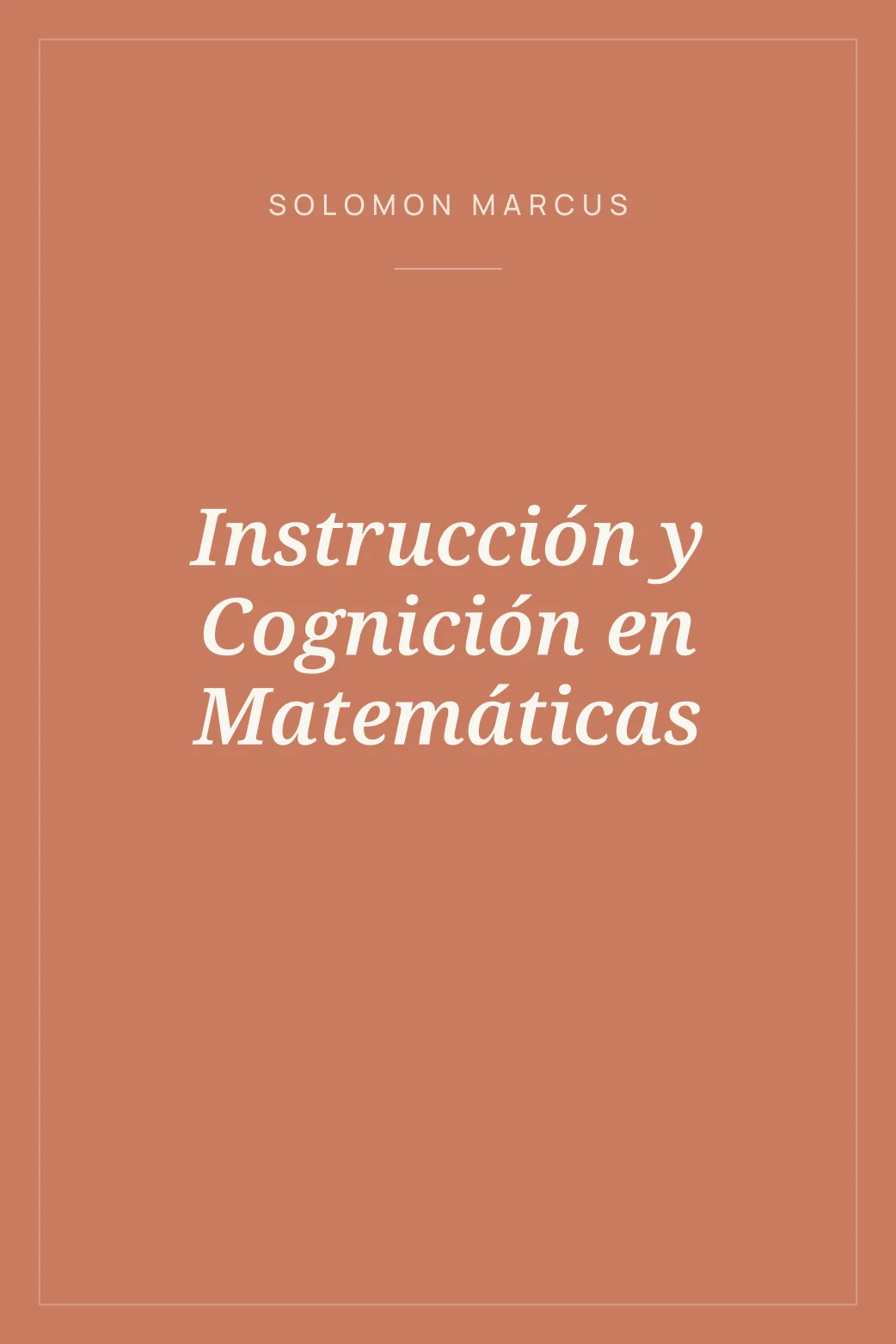 Portada de Instrucción y Cognición en Matemáticas