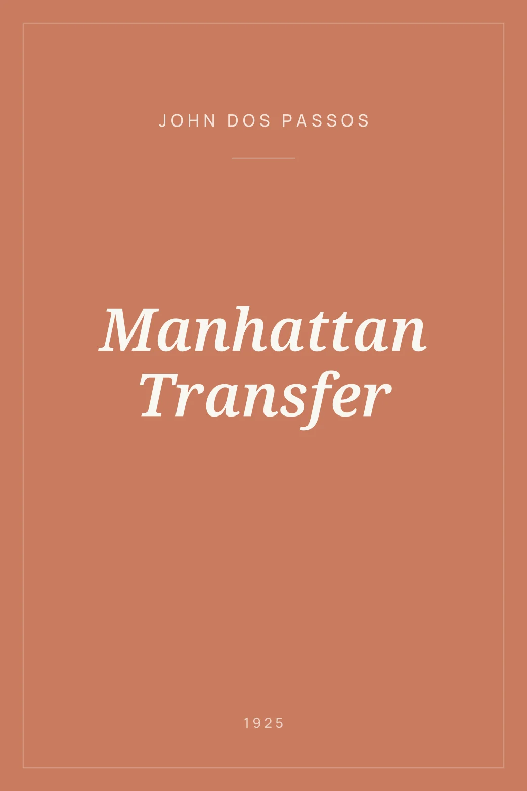 Portada de Manhattan Transfer