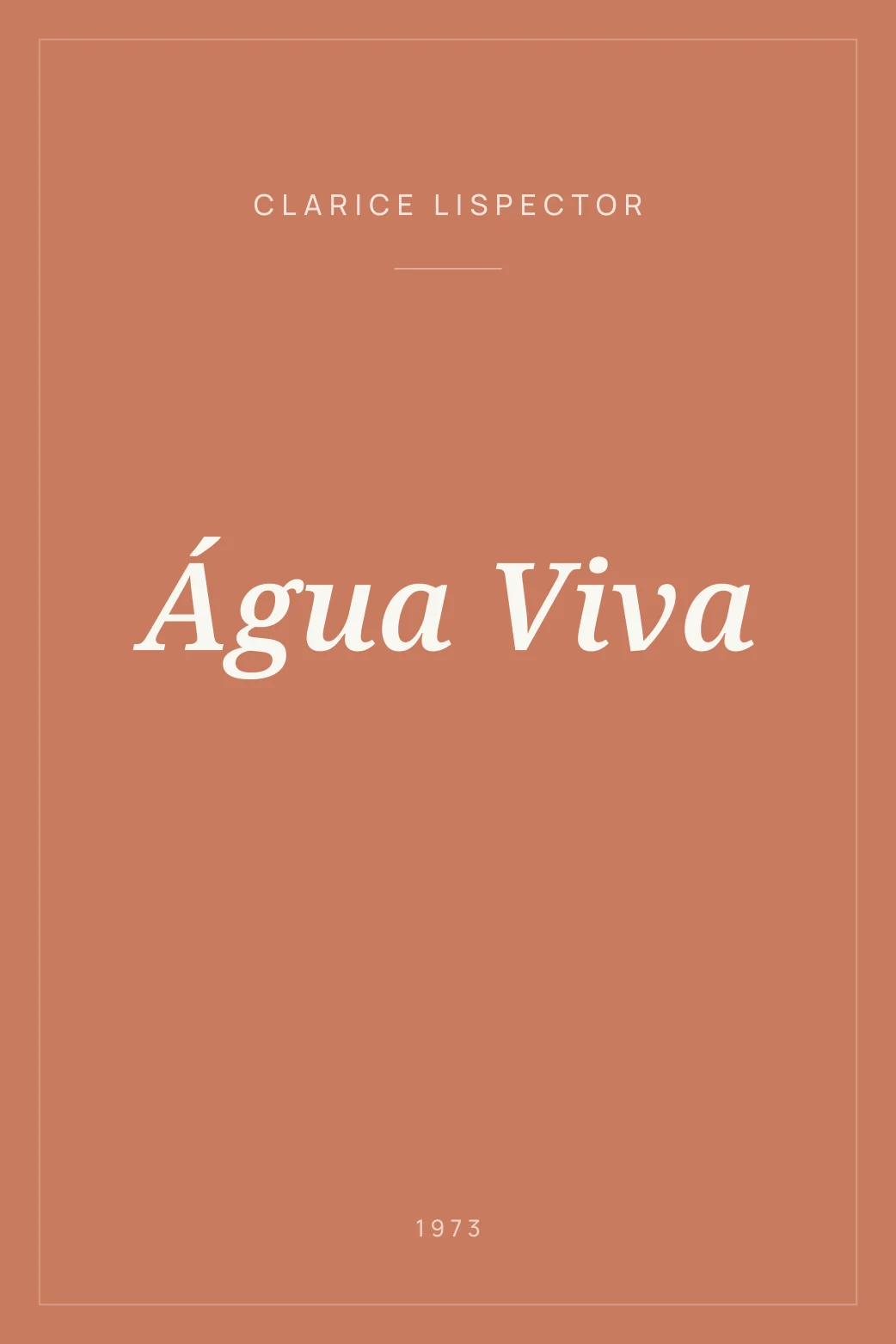 Portada de Água Viva