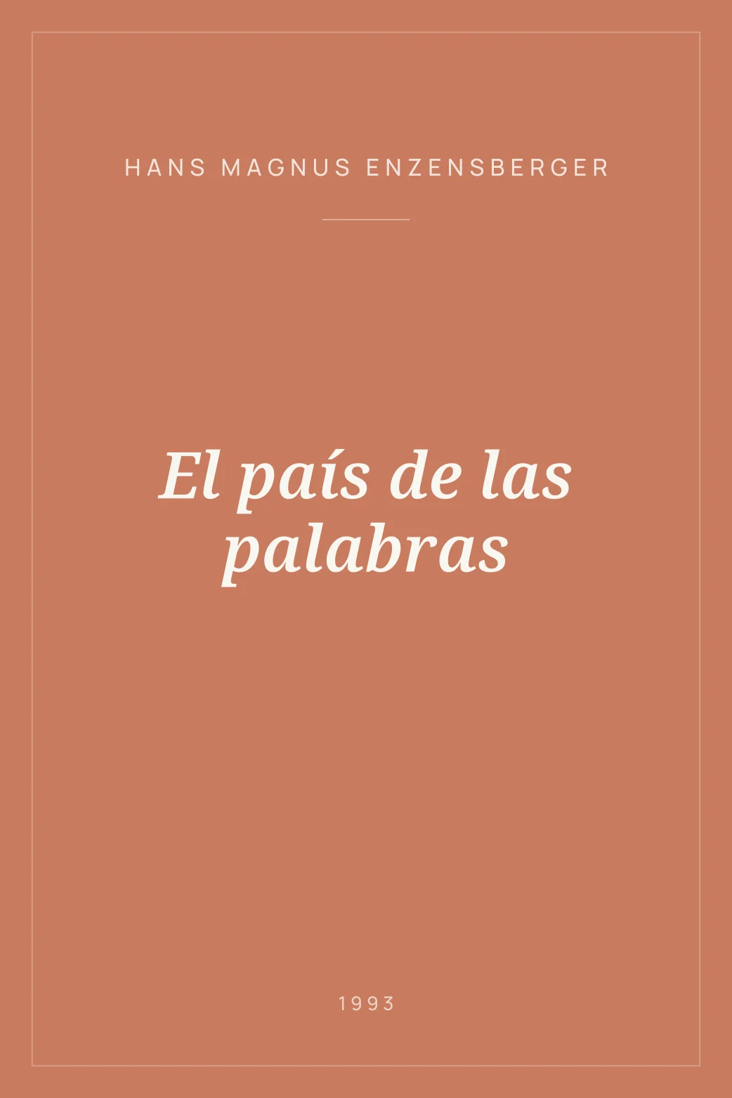Portada de El país de las palabras