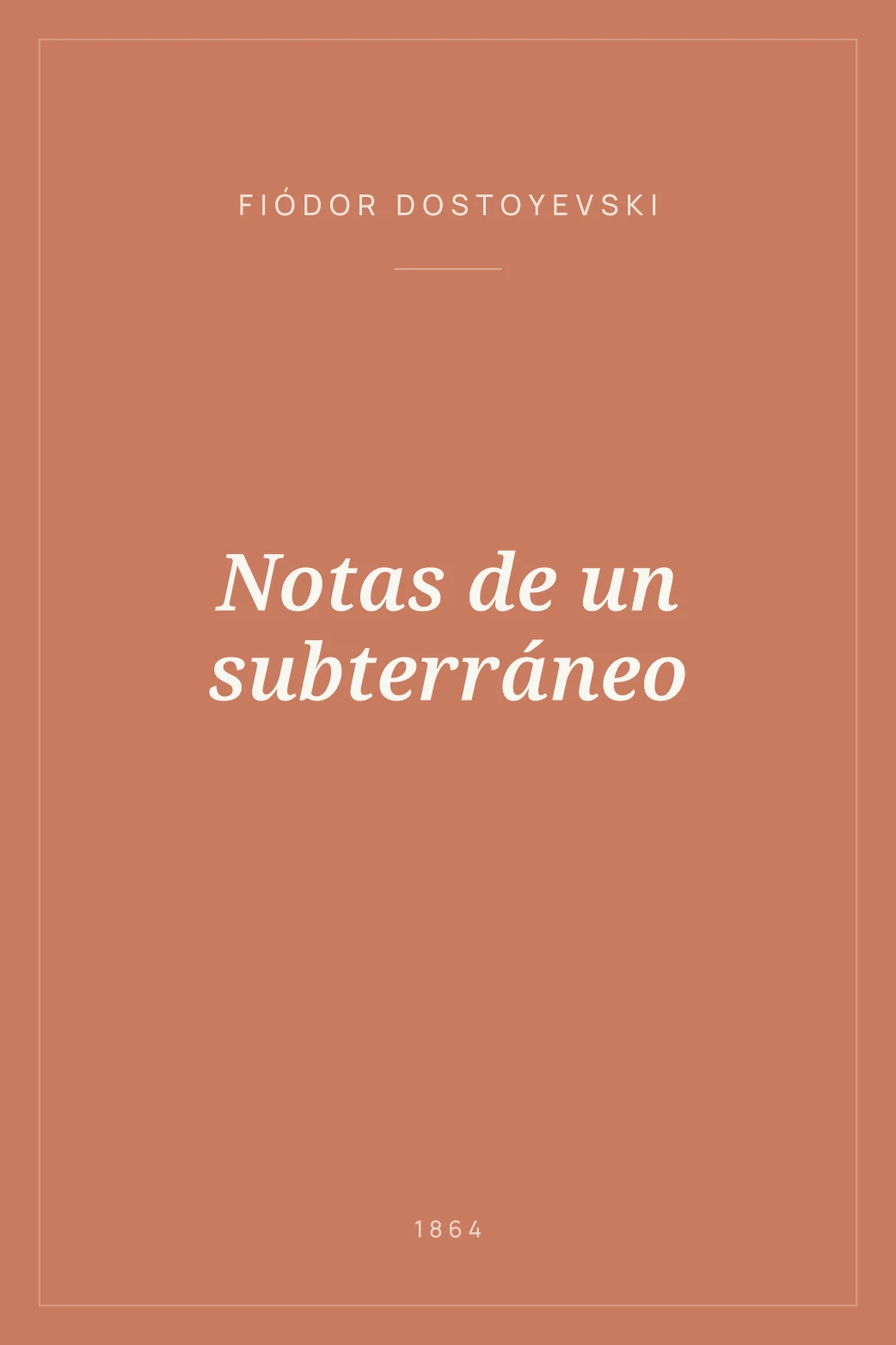 Portada de Notas de un subterráneo