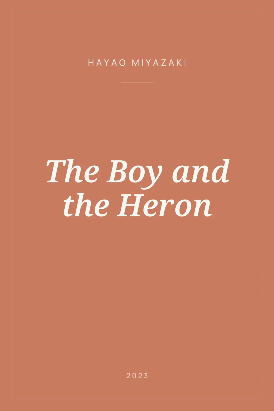 Portada de The Boy and the Heron