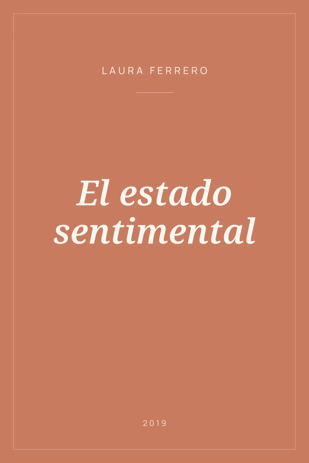 Portada de El estado sentimental